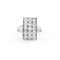 Bague Bague rectangulaire en or blanc avec diamants de 0,80 carat 58 Facettes