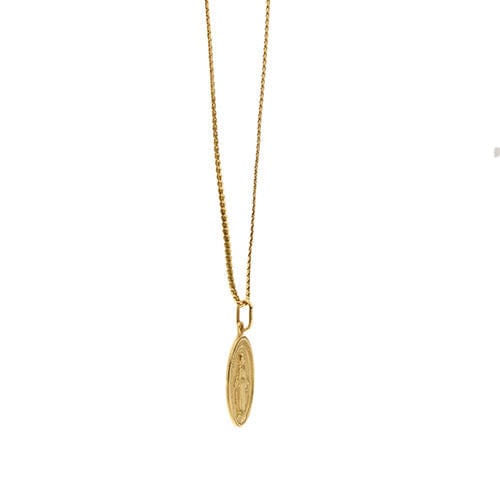 Collier Collier en or jaune avec la Vierge miraculeuse 58 Facettes 34873