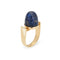 Bague 53 Bague 2 en 1 Vintage Or Jaune Lapis Lazuli Oeil de Tigre 58 Facettes G13454