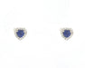 Boucles d'oreilles Boucles d'oreilles avec saphirs coeur et diamants 58 Facettes