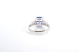 Bague 53 Bague saphir de Ceylan 2.48ct et diamants baguettes 58 Facettes 25920-26032