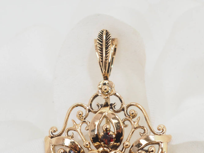 Pendentif Broche pendentif en or jaune, emeraude et perles de culture 58 Facettes 33147