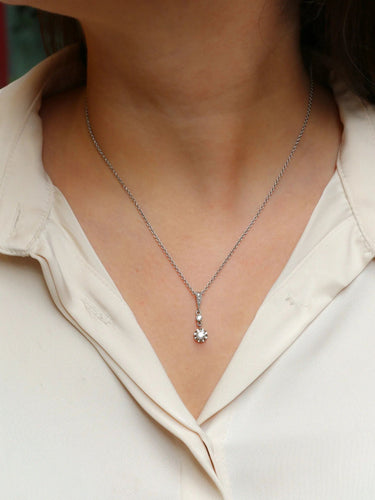 Pendentif Pendentif ancien platine diamants 0,34 ct 58 Facettes J402
