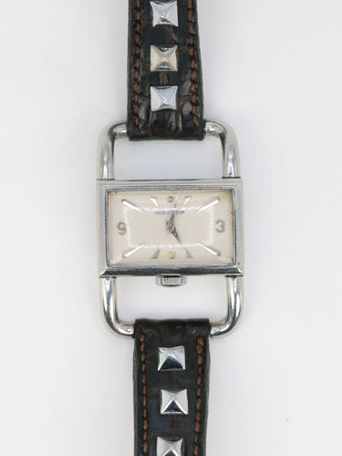 Montre Jaeger Lecoultre - montre Etrier Acier, Cuir 58 Facettes 421