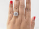 Bague 54 Bague Fleur en or blanc et diamants 58 Facettes 33233