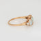 Bague Bague antique victorienne en or jaune 14 carats avec diamants et opale Trilogy 6,5 Bijoux vintage 58 Facettes G13699