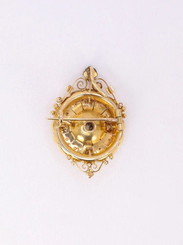 Collier GEORGES BRUNET - Collier Napoléon III or jaune diamants perles fines 58 Facettes 768