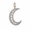 Pendentif Vintage Art Déco Platinum Diamond Crescent Moon Pendant 58 Facettes G14034