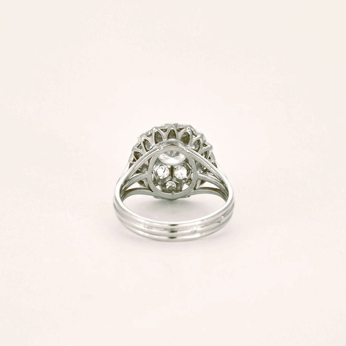 Bague 55 Bague Marguerite diamants platine 58 Facettes A11001