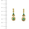 Boucles d'oreilles Boucles d'oreilles en or jaune avec émeraudes et diamants 58 Facettes 37119