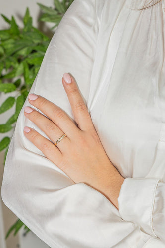 Bague 51.5 Bague Demi-alliance Or jaune Diamant 58 Facettes 3634779CN