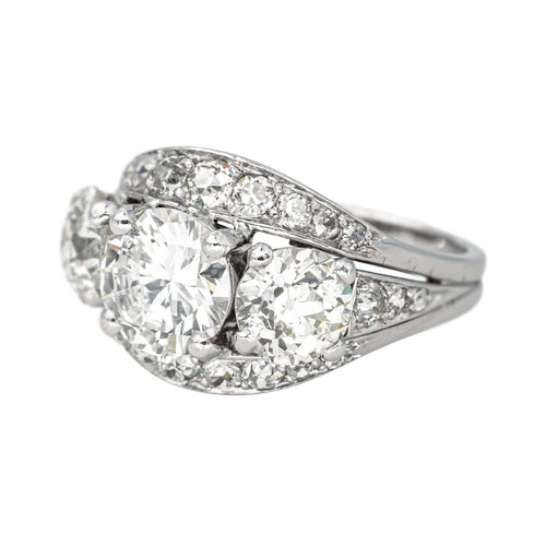 Bague 54 Bague  Or blanc, Platine Diamant 58 Facettes 4387238CN