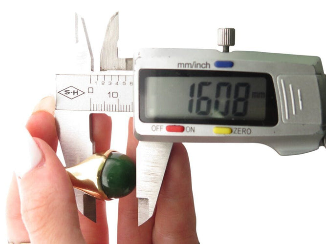 Bague 57 bague TIFFANY & CO cabochon elsa peretti t57 jade vert & or jaune 18k 58 Facettes 268890