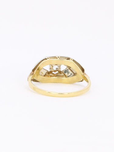 戒指 Art Deco 黄金钻石 