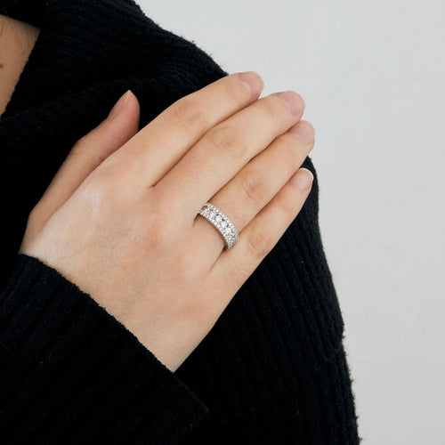 Bague 50 Bague or blanc et diamants 58 Facettes BO/240020