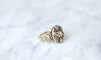 Bague Bague marguerite ancienne en or et diamants taille rose 58 Facettes
