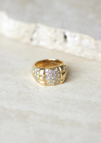 Bague 52 Van Cleef & Arpels - Bague Jonc Diamants, Or jaune 58 Facettes