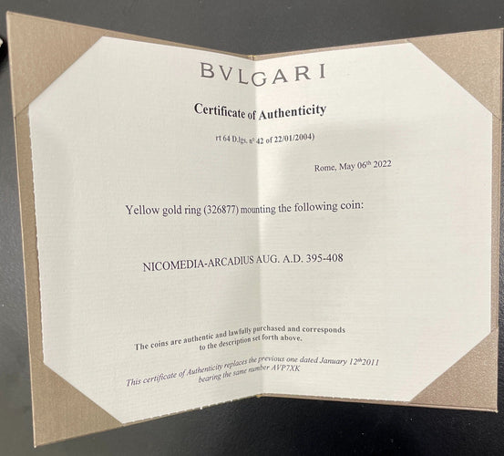 Bague Bulgari Monete Ancient Coin Gold Flip Ring 58 Facettes