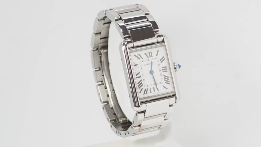 Montre Montre Cartier Tank en acier 58 Facettes 33019