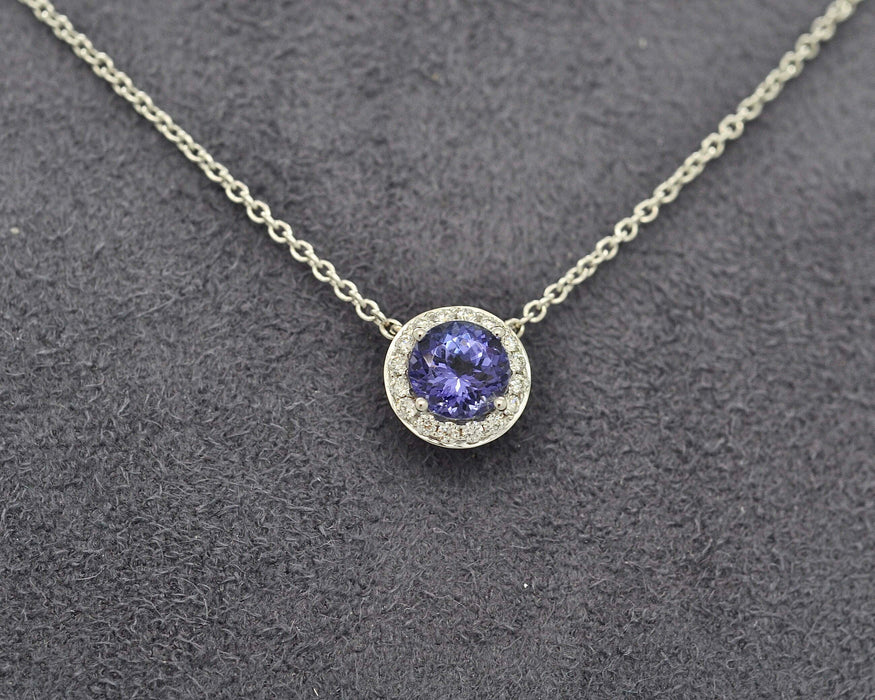 Collier avec tanzanite 1 ct 58 Facettes