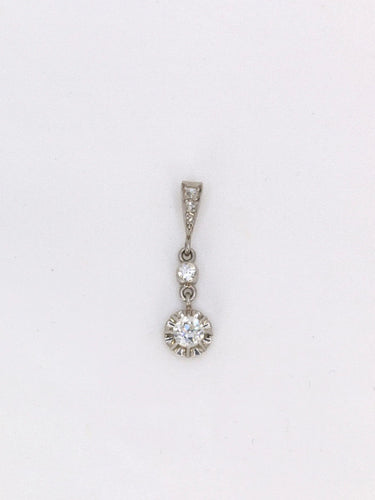 Pendentif Pendentif ancien platine diamants 0,34 ct 58 Facettes J402