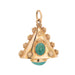 Pendentif Pendentif Triangle en Or Jaune Turquoise Charm Années 60 58 Facettes G13154