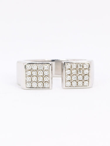 Bague 54 OMEGA Bague chevalière My Choice or blanc diamants 58 Facettes 1038.2