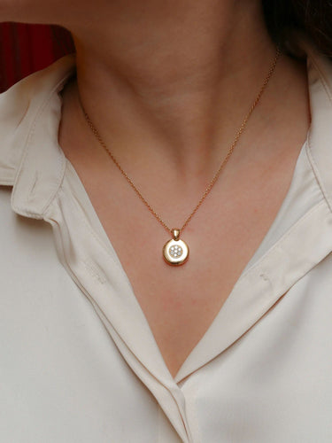 Pendentif Pendentif vintage rond diamants 0,20 ct 58 Facettes J420