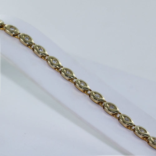 Bracelet Bracelet or jaune et diamants 58 Facettes