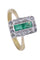 Bague 54 BAGUE ANCIENNE ÉMERAUDES ET DIAMANTS 58 Facettes 086361