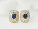 Boucles d'oreilles Boucles d'oreilles en or jaune, saphirs et diamants 58 Facettes 33450