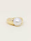 Bague 58 TECLA Bague jonc or jaune Perle bouton 58 Facettes 1204.1
