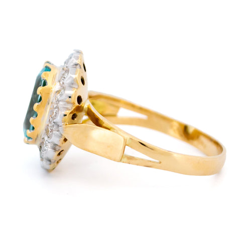 Bague 54.5 Bague grappe de diamants aigue-marine 58 Facettes E712C420332A4B61B242A174B74796B1
