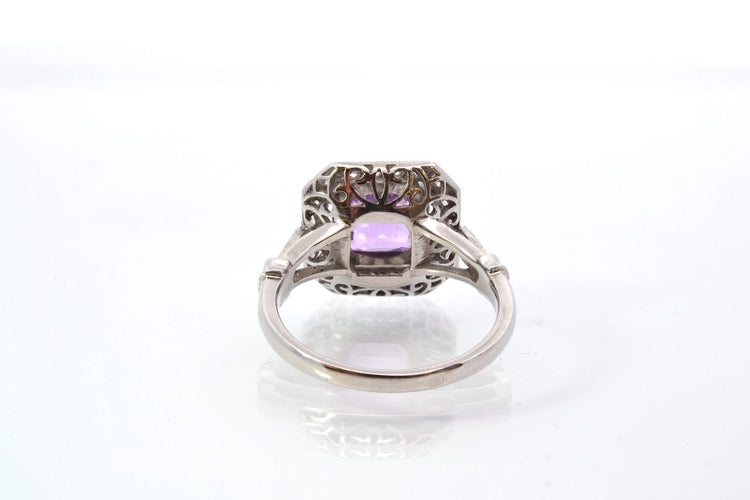 Bague 52 Bague vintage saphir et diamants en platine 58 Facettes 25159-25788