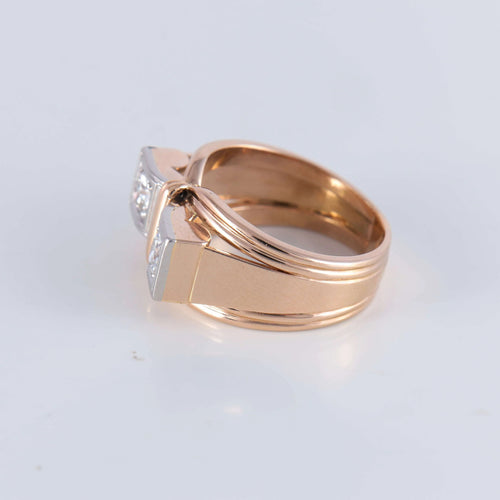 Bague 57 Bague Tank Double Diamants 58 Facettes AB2bis