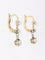 Boucles d'oreilles Dormeuses diamants taille rose or jaune 58 Facettes 1140.5