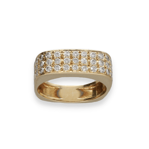 Bague 50 Bague Or Jaune 18k – 0,50 ct de Diamants Brillants – Taille 50 58 Facettes FB10991