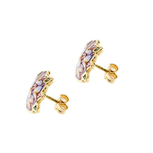 Boucles d'oreilles Boucles d'oreilles avec fleurs émaillées 58 Facettes 36332