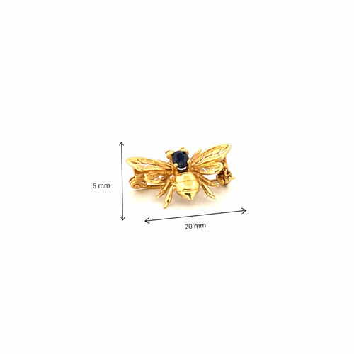 Broche Broche Abeille Or Jaune & Saphir 58 Facettes 3-BROF1-GS37642-2