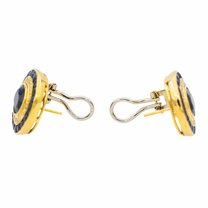 Boucles d'oreilles Boucles d'oreilles Or jaune Saphir 58 Facettes 2441314CN