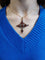 Pendentif CROIX BADINE ANCIENNE GRENATS 58 Facettes 083411
