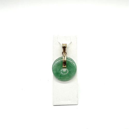 Pendentif Pendentif or jaune et jade jadeite 58 Facettes Z15B51612
