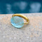 Bague 22K Gold Marie-Hélène de Taillac Milky Aquamarine Cabochon Ring 58 Facettes