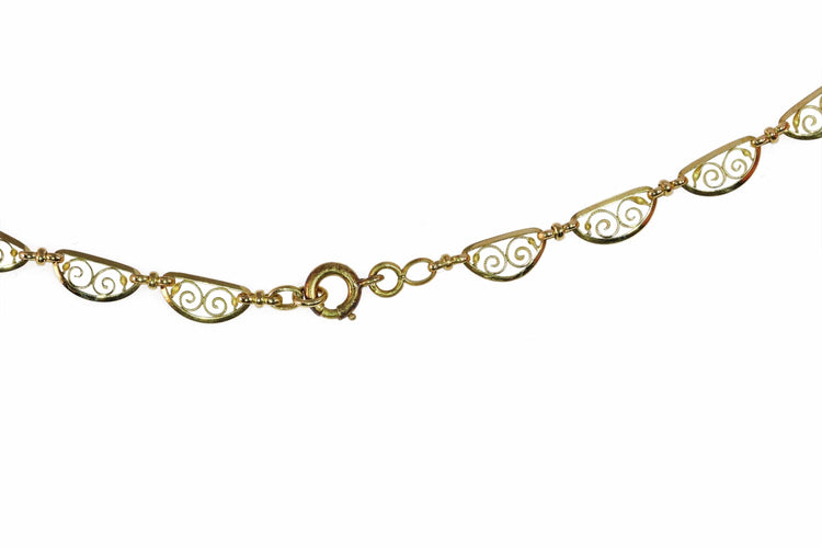 Collier Une cascade de nœuds : collier victorien en or et perles 58 Facettes 24086-0039