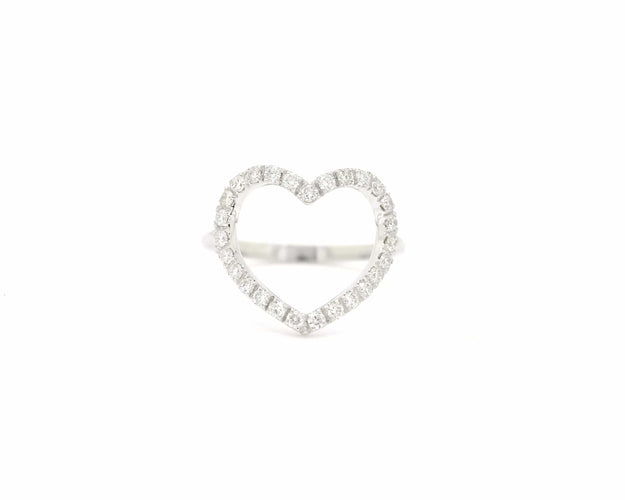 Bague Bague coeur avec diamants de 0,37 ct 58 Facettes