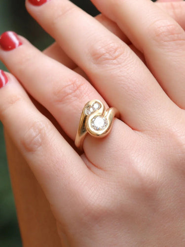 Bague 53 Bague toi et moi diamants 1 ct 58 Facettes J211