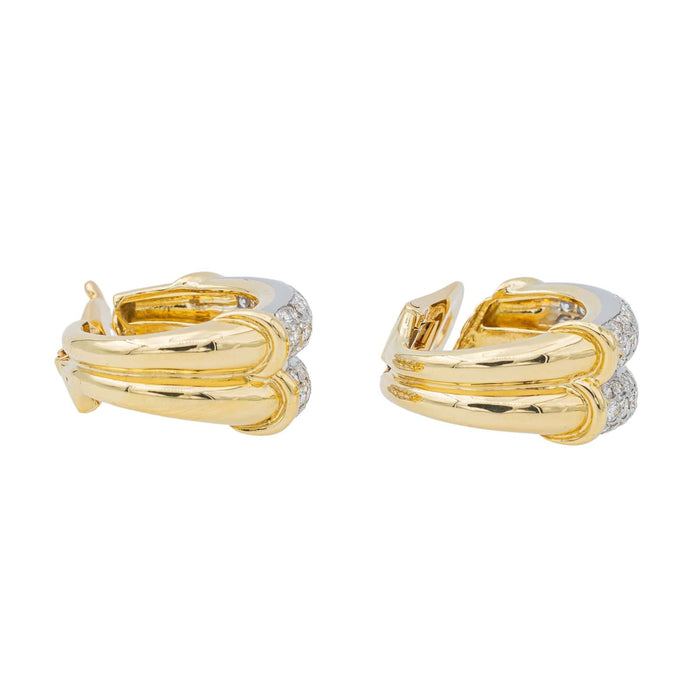 Boucles d'oreilles Piaget Boucles d'oreilles Créoles Or jaune Diamant 58 Facettes 3263782CN