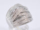 Bague 54 Bague design en or blanc avec diamants taille brillant 58 Facettes 2176