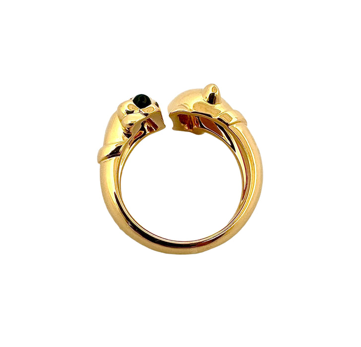 Cartier - Ring Panthère yellow gold emeralds and onyx