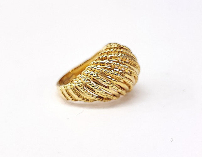 Bague 53 Bague boule or jaune 58 Facettes Bag.boule.1353.4